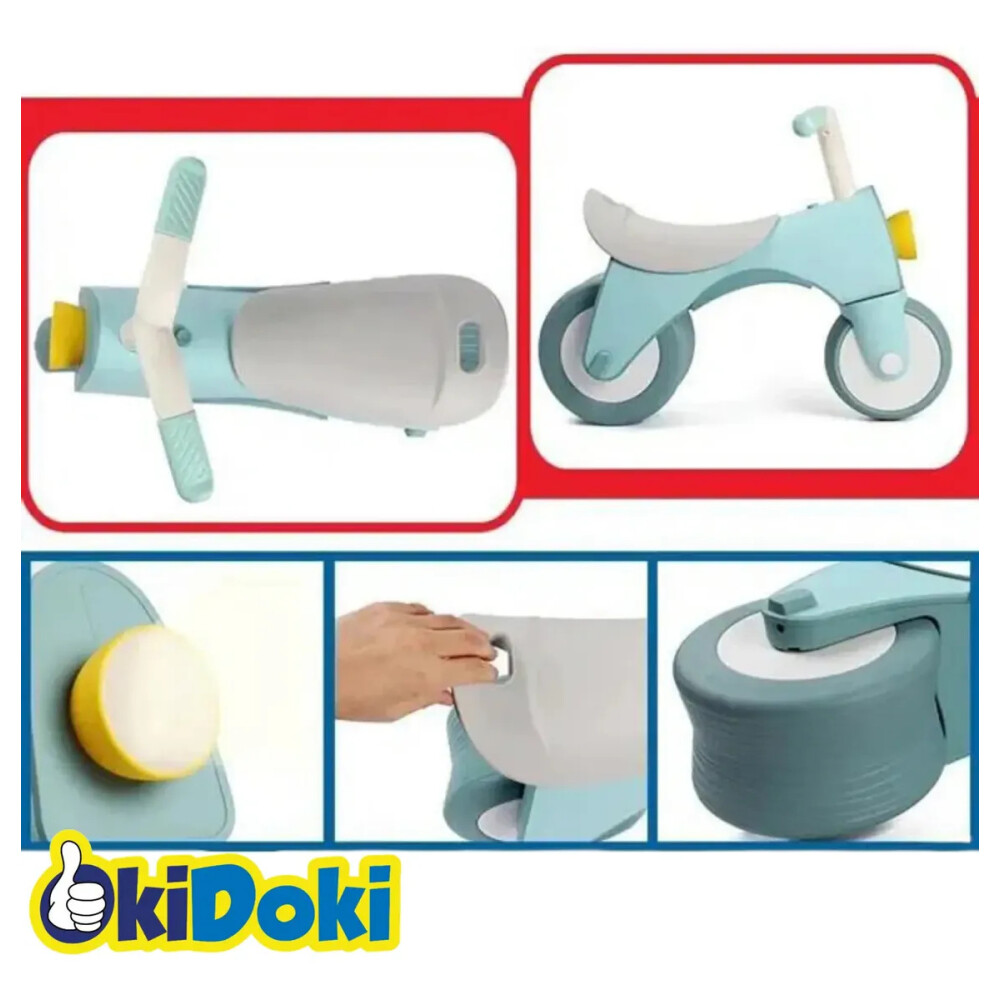 Moto chivita andador para niños con luz y sonido Verde agua