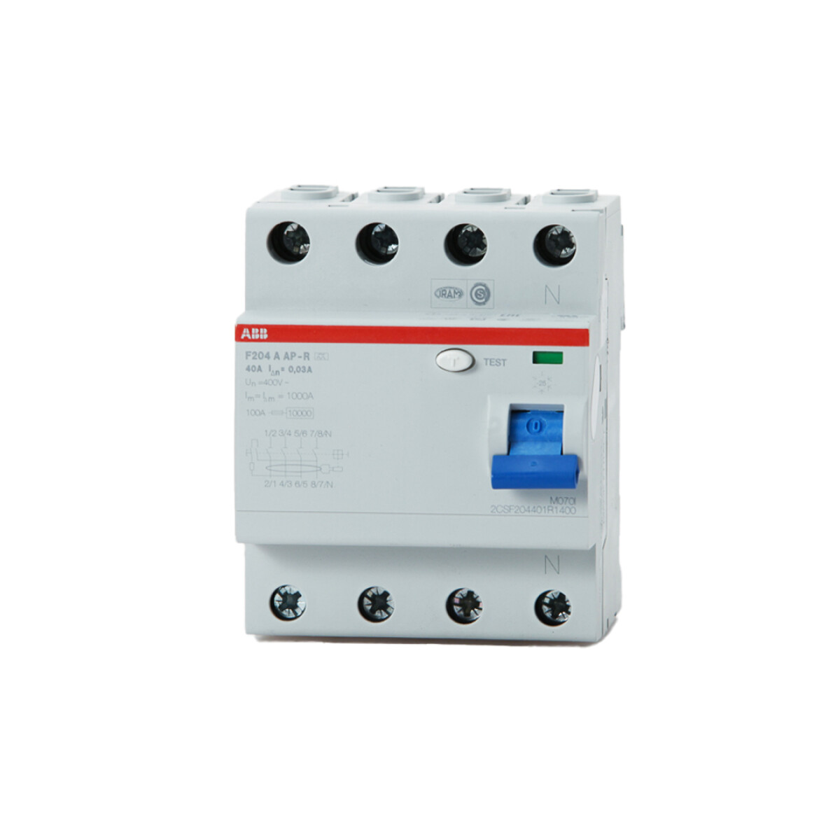 Interruptor diferencial superinmunizado 4P 30mA SI - 10kA - ABB - 40A 