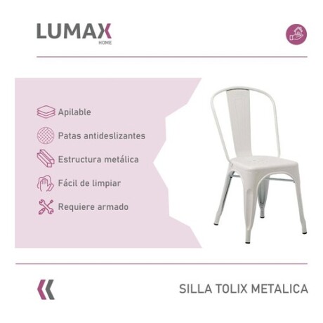 Pack 4 Sillas Tolix Lumax Varios Colores Blanco