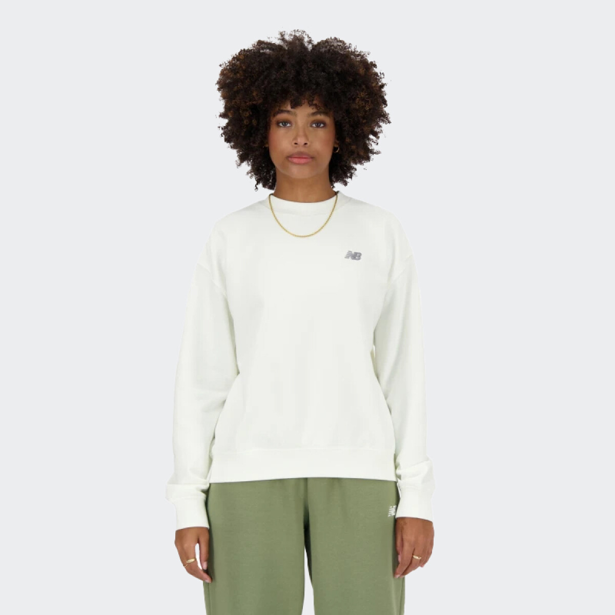 Buzo New Balance French Terry - Blanco 
