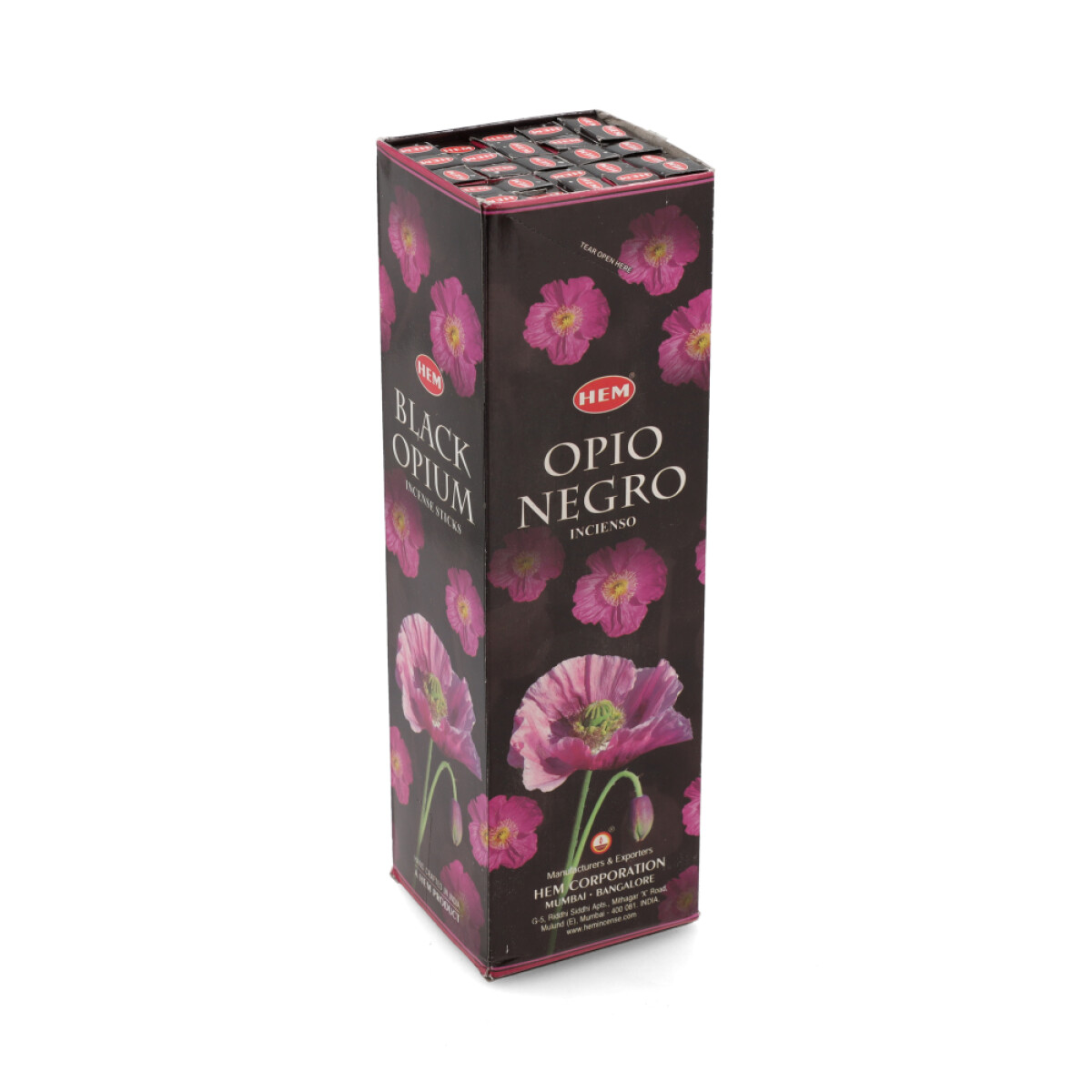 INCIENSO HEM CAJA DE CARBÓN X25 - Opium Negro 