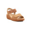 Ramarim Sandalia Tira Ancha C/velcro Pulsera C/elástico Taco Medio - Dama Kaki