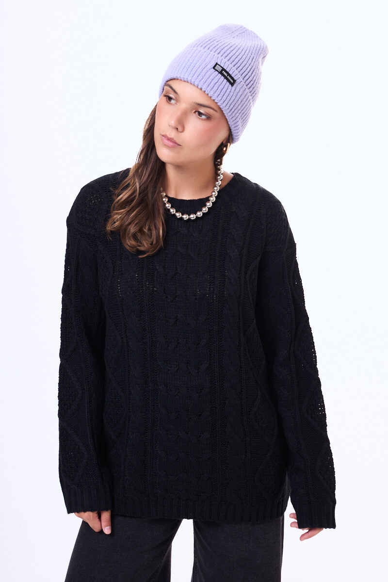 Buzo tejido Garzon Negro