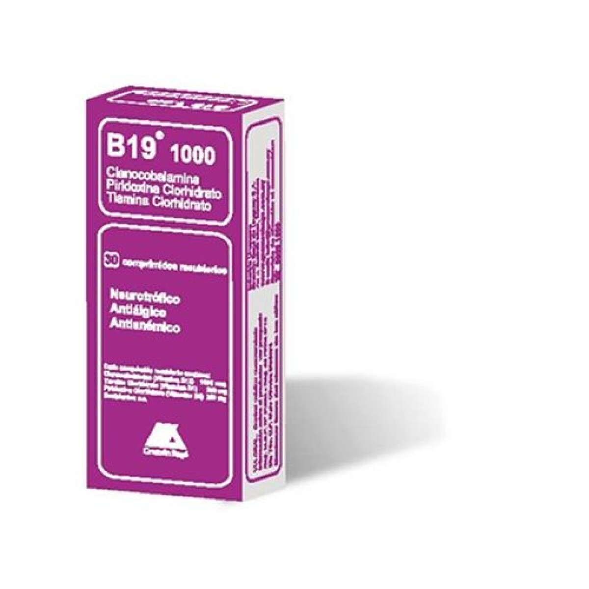 B 19 1000 30 Comprimidos – Complejo de Vitamina B para Sistema Nervioso