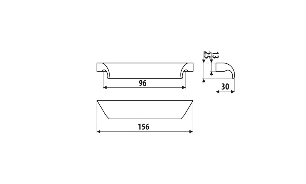 Tirador de madera UD33-96-D80-SU Tirador De Madera Ud33-96-d80-su