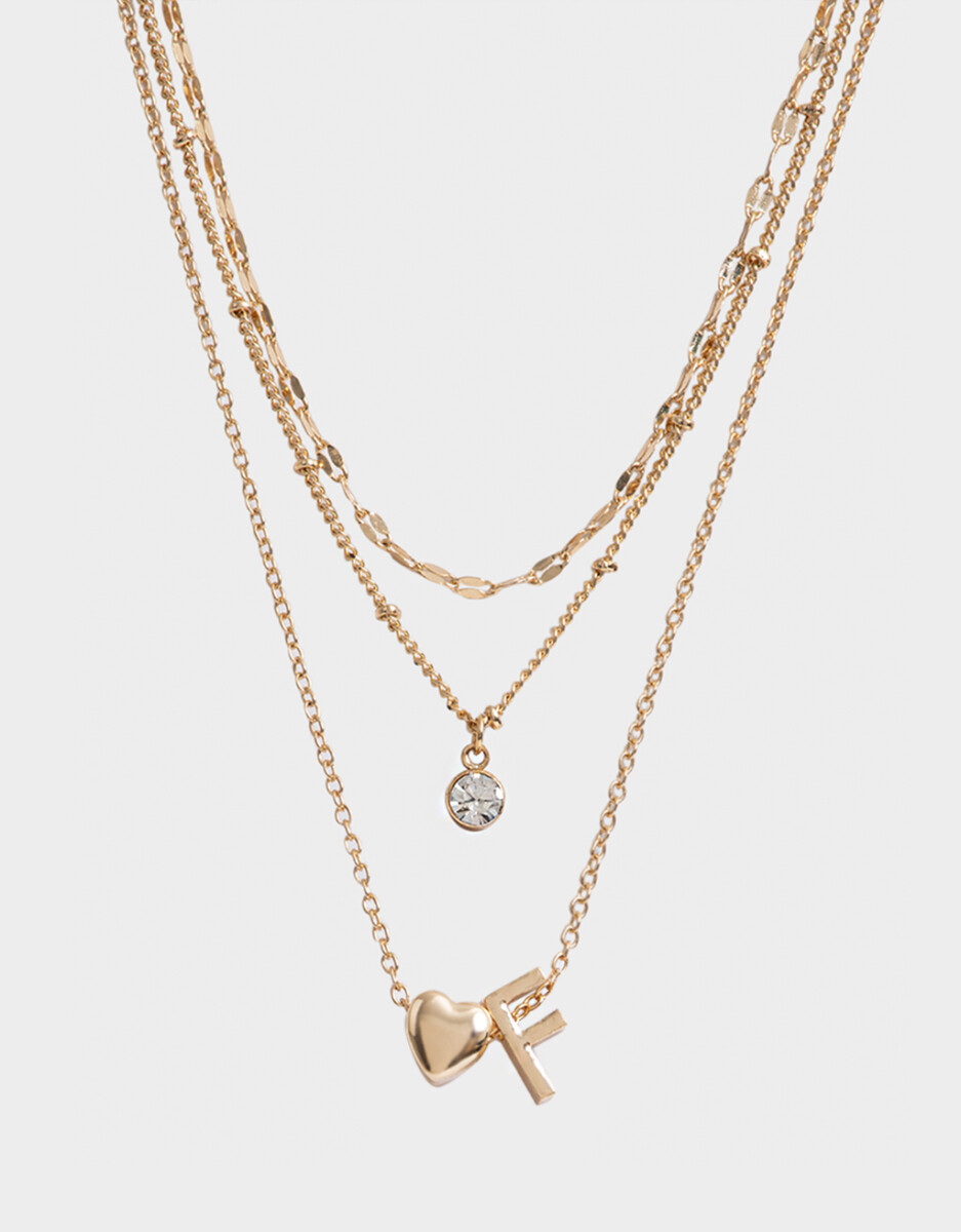 Collar Corto De Inicial "f" 