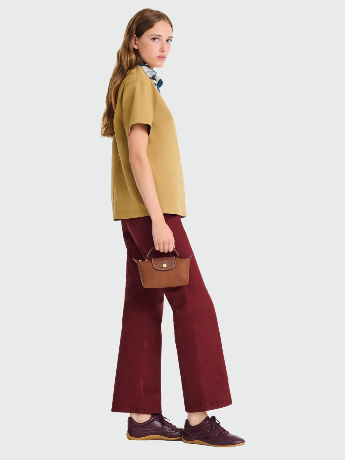 LONGCHAMP - Clutch Le Pliage Original S Marrón