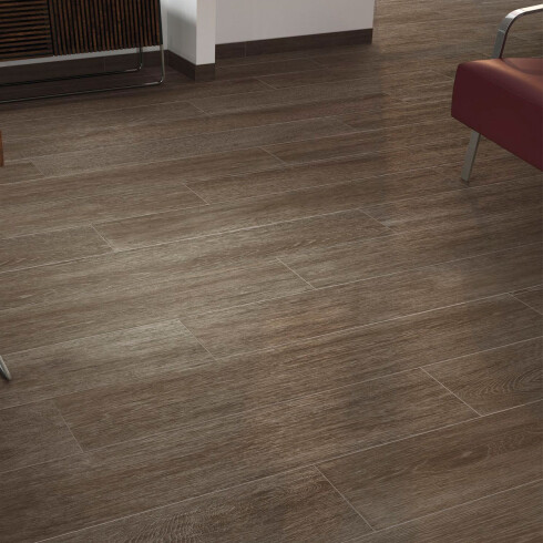 Porcelanato Madera Marrón Mate Liso 20X114Cm Piso Pared GAMAS DE MARRON