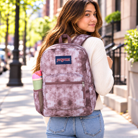 Mochila Escolar Jansport Cross Town Original Unisex Urbana Mahogany Haze White