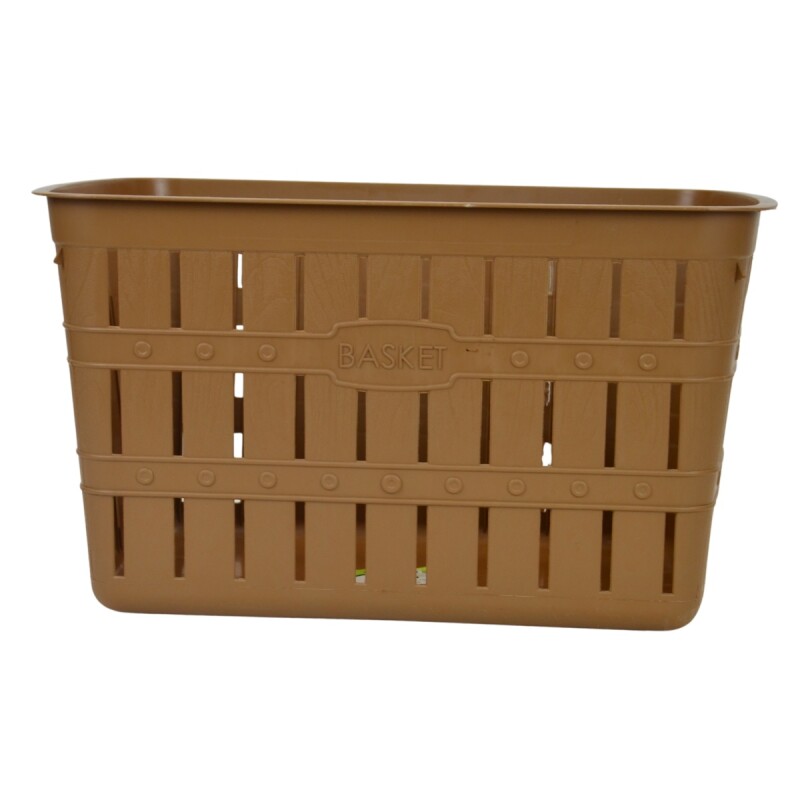 Cesto para ropa símil bambú 20 lts MARRON CLARO