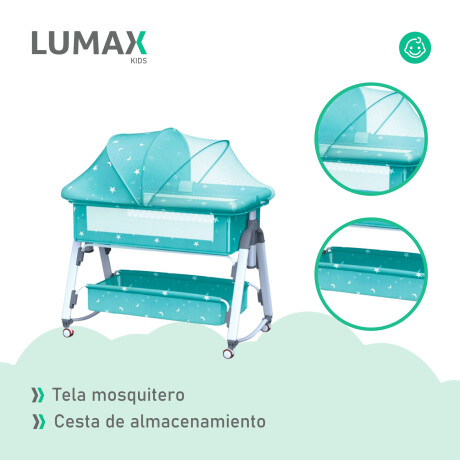 Cuna Colecho Moises con Ruedas y Mosquitero Bebe Verde