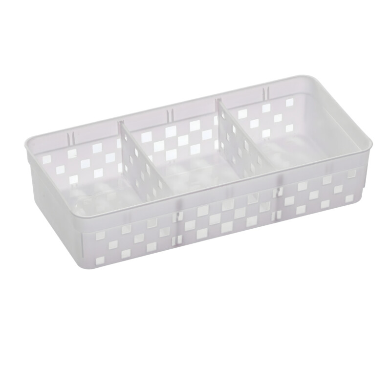 Organizador Quadratta calado con 3 divisiones BLANCO