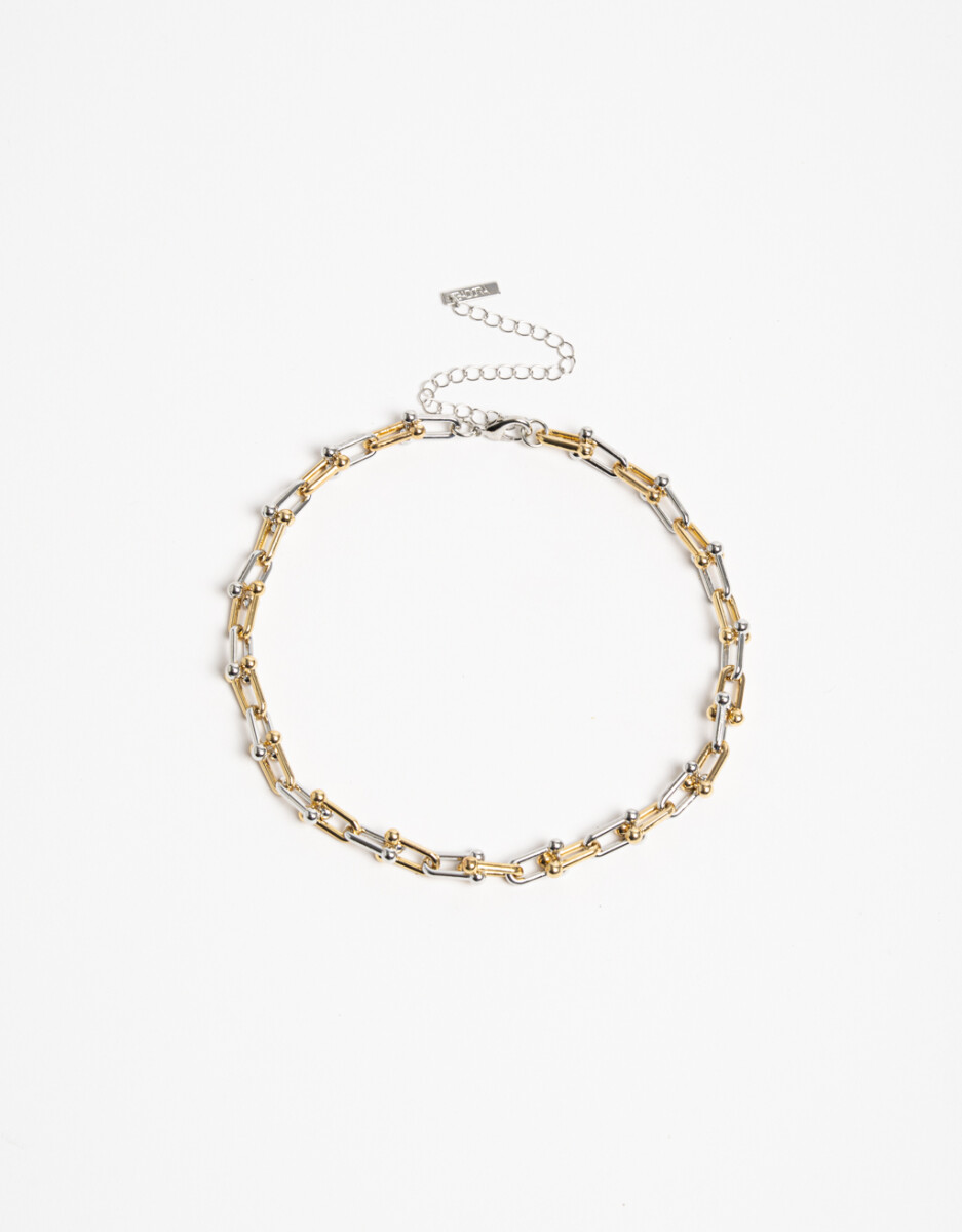Collar Corto Metal Biplating 