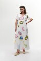 Vestido maxi con estampa en arabesco multicolor