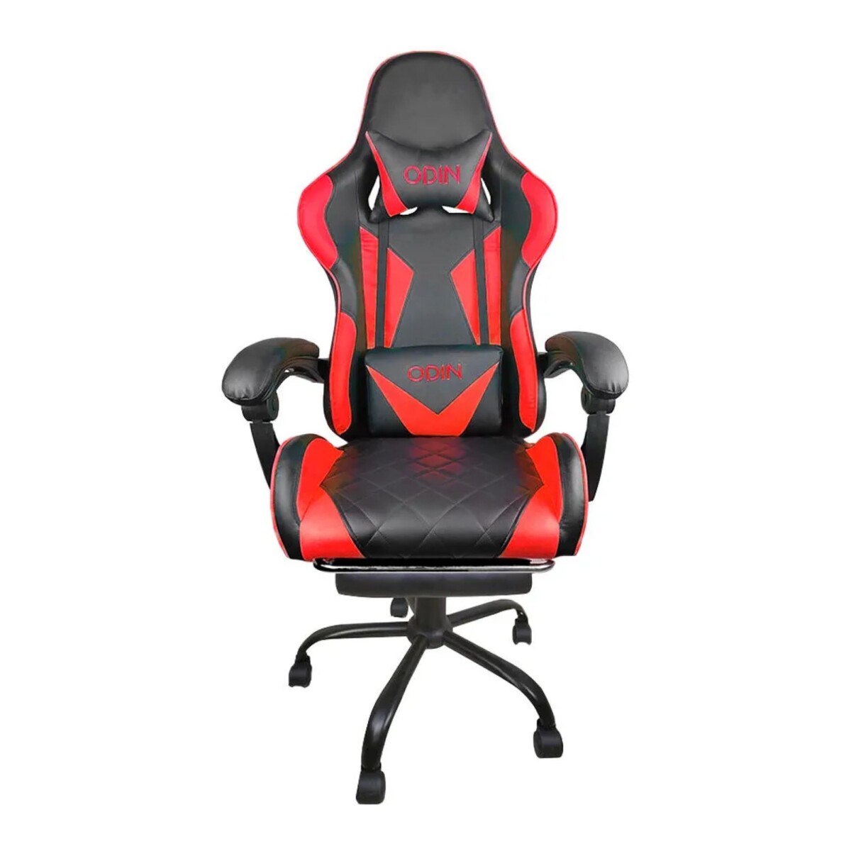 Silla Gamer Empoli Con Reposapie EM-G01 - Rojo/Negro 