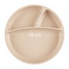 Plato con divisiones ventosa MinikOiOi beige