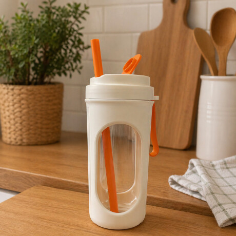 Vaso licuadora de vidrio y silicona 500ml Blanco