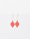 Aros Colgantes Cortos Color Aros Colgantes Corto Chapón - Rojo Cereza