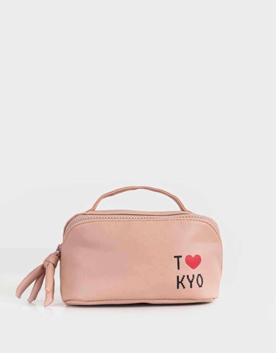 Portacosméticos Flores - Rosa Viejo 