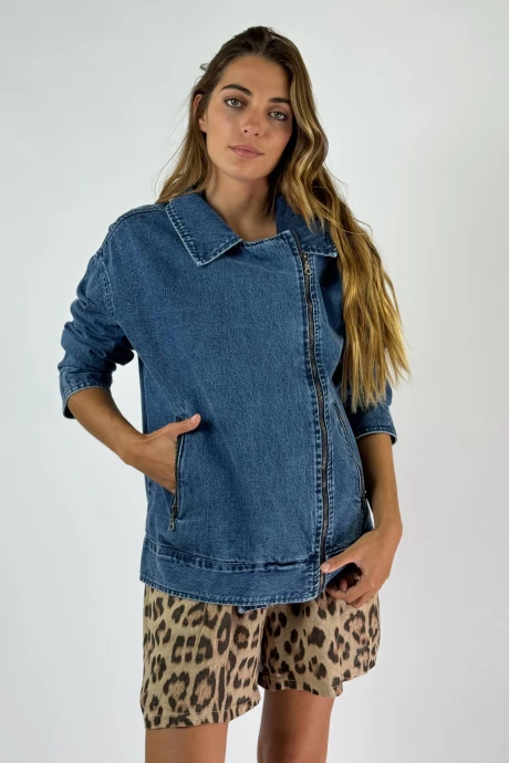 CAMPERA CRETA JEAN azul s