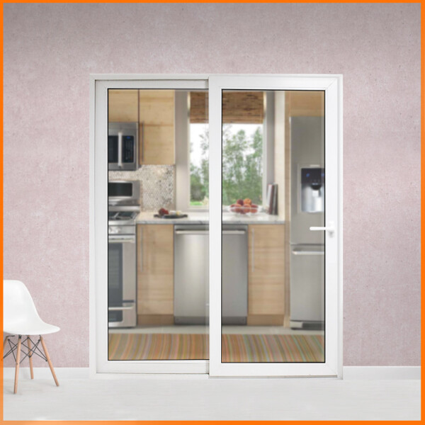 Ventana de PVC Blanco 200 X 200 Puerta Corrediza Aislante Ventana de PVC Blanco 200 X 200 Puerta Corrediza Aislante