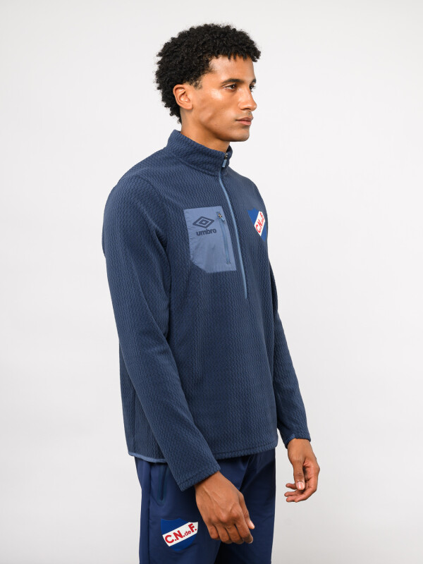 Buzo Medio Cierre Frontier Nacional Hombre Azul Marino