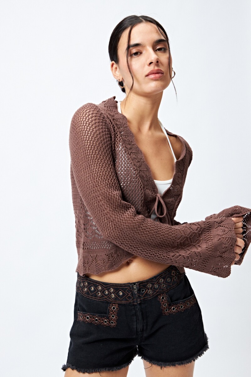 SHORT BOHO Negro