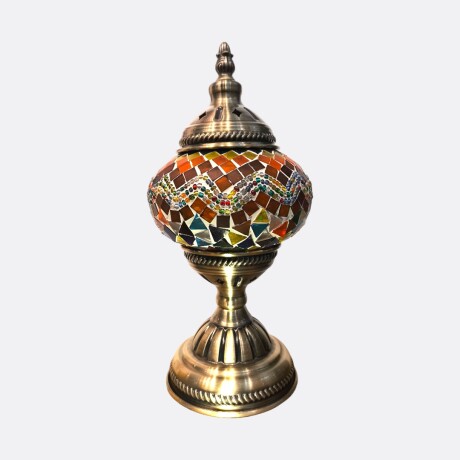 Lámpara Turca Mediana Mosaicos Coloridos