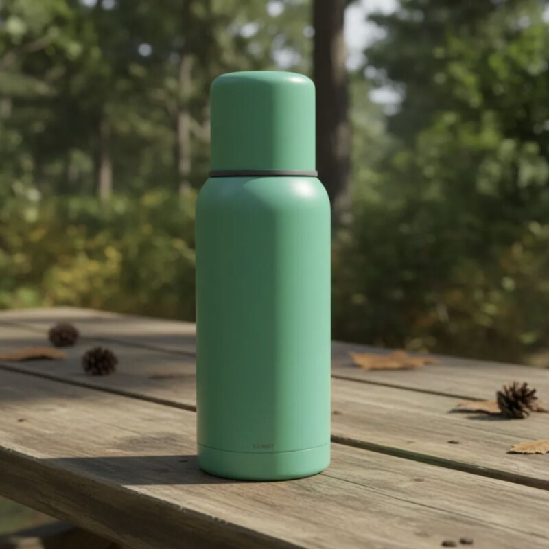 Termo Bala en acero inox de 1 lt Verde Claro