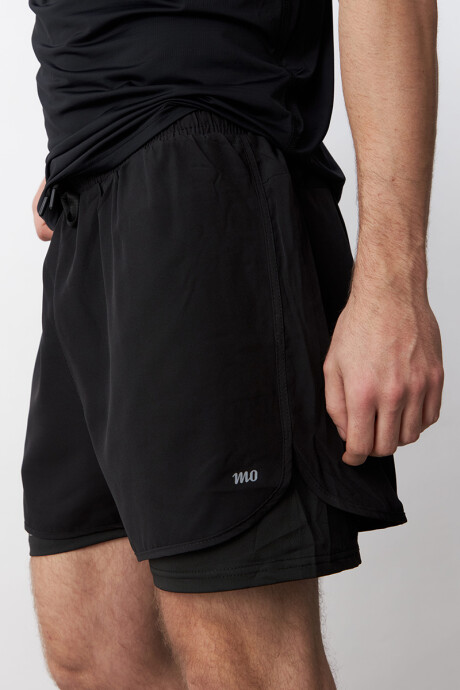 Short con calza interna Negro