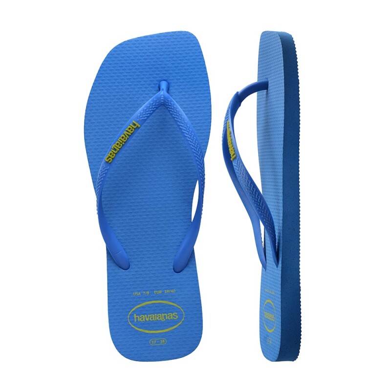 Sandalias Havaianas Slim Square Logo Pop Up Mujer Lieno De Colores