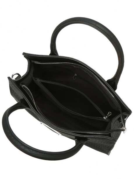 Cartera Milán Croco Negro