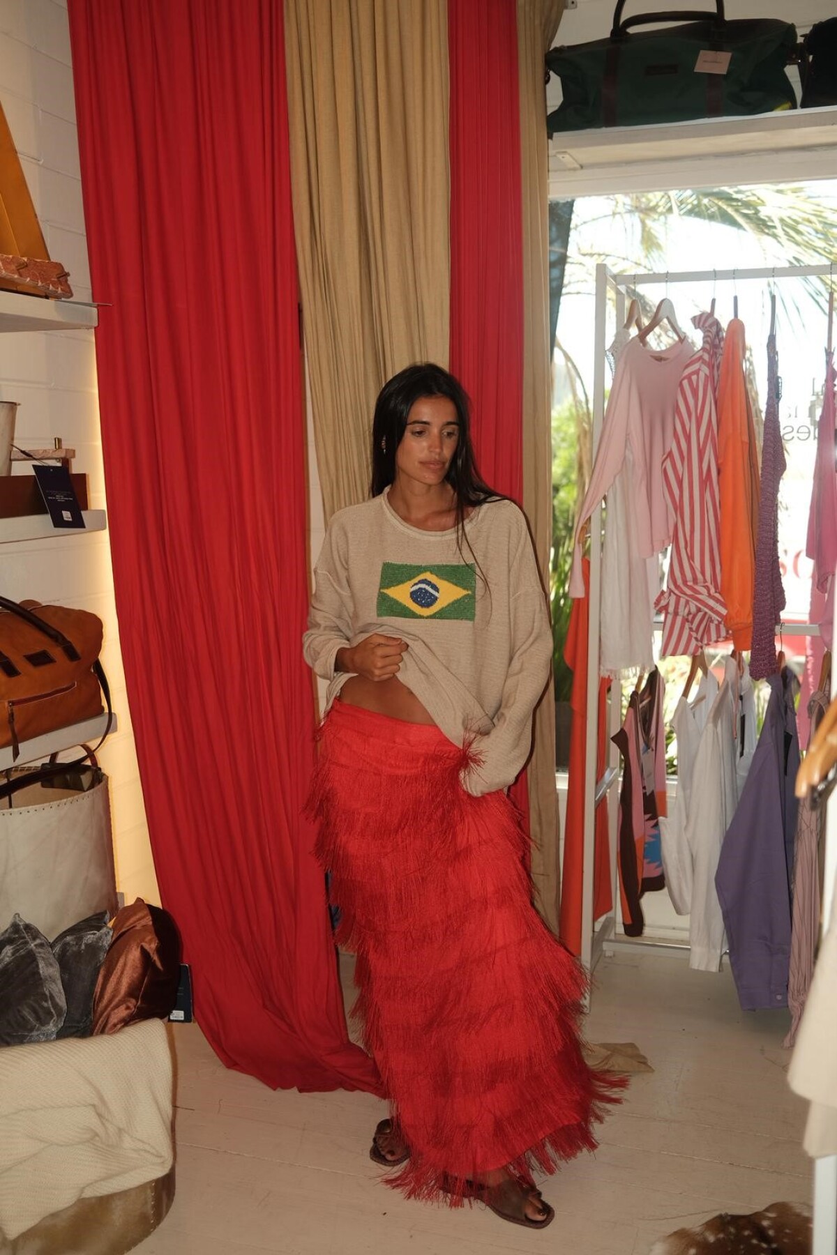 Sweater Flag Brasil Beige