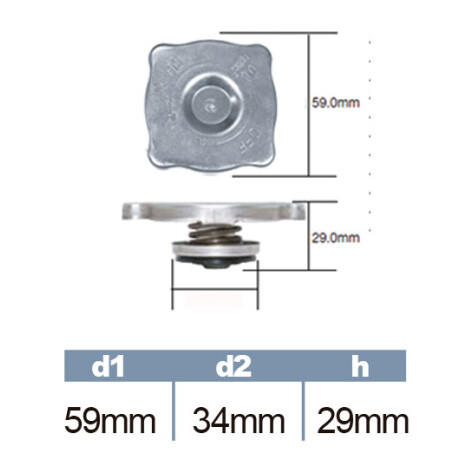 TAPON RADIADOR FIAT ALTA 124 125 128 600 - TAPON RADIADOR FIAT ALTA 124 125 128 600 -
