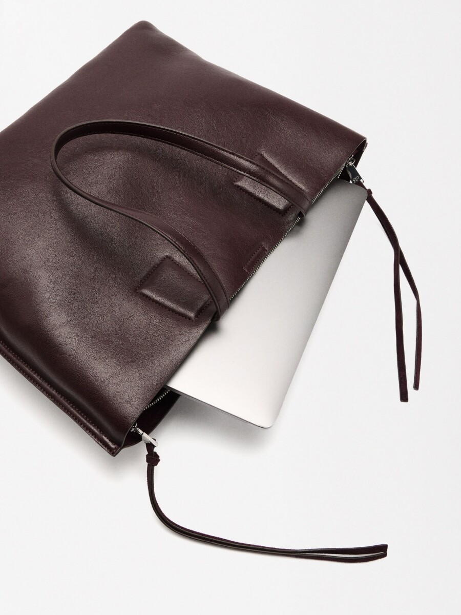 Bolso Para Portátil Lisa Hasta 15" burdeos