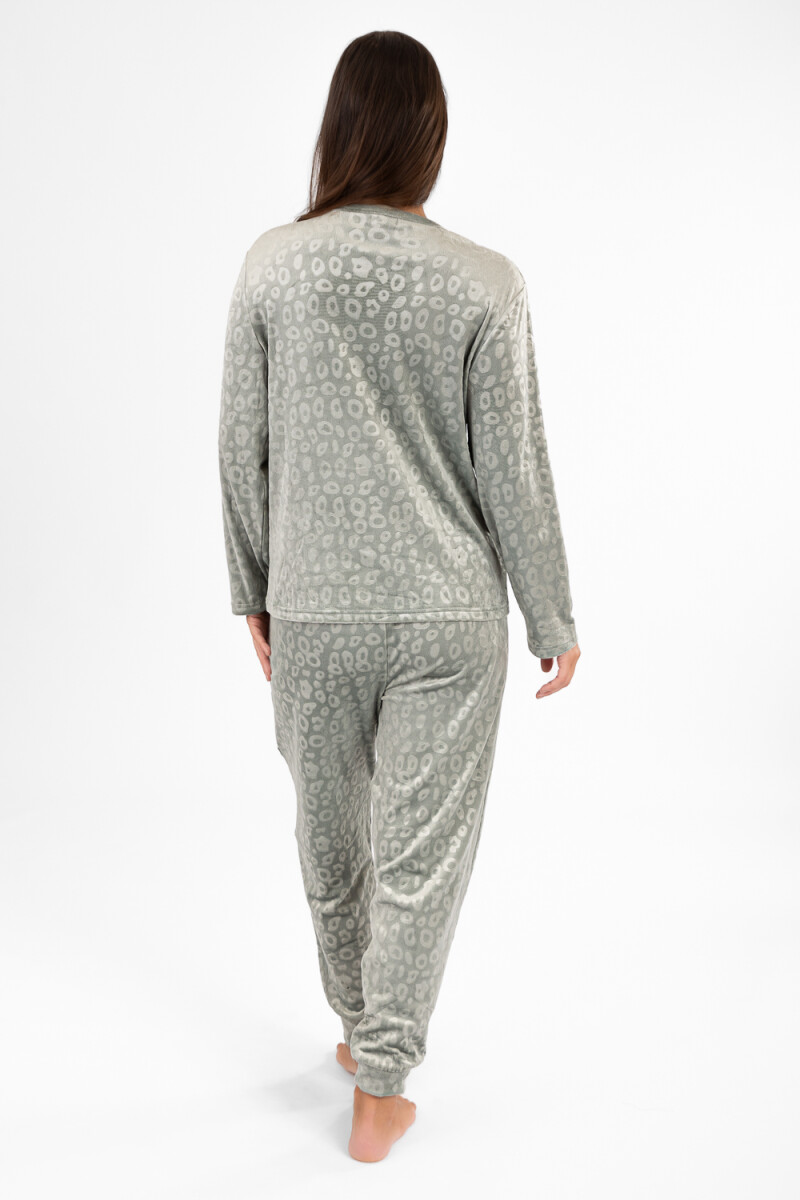 Pijama winola velour animal Verde claro