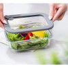 Tupper de vidrio rectangular Tramontina Vittra con tapa hermética de silicona 1.05 lts 61227/520 Tupper de vidrio rectangular Tramontina Vittra con tapa hermética de silicona 1.05 lts 61227/520
