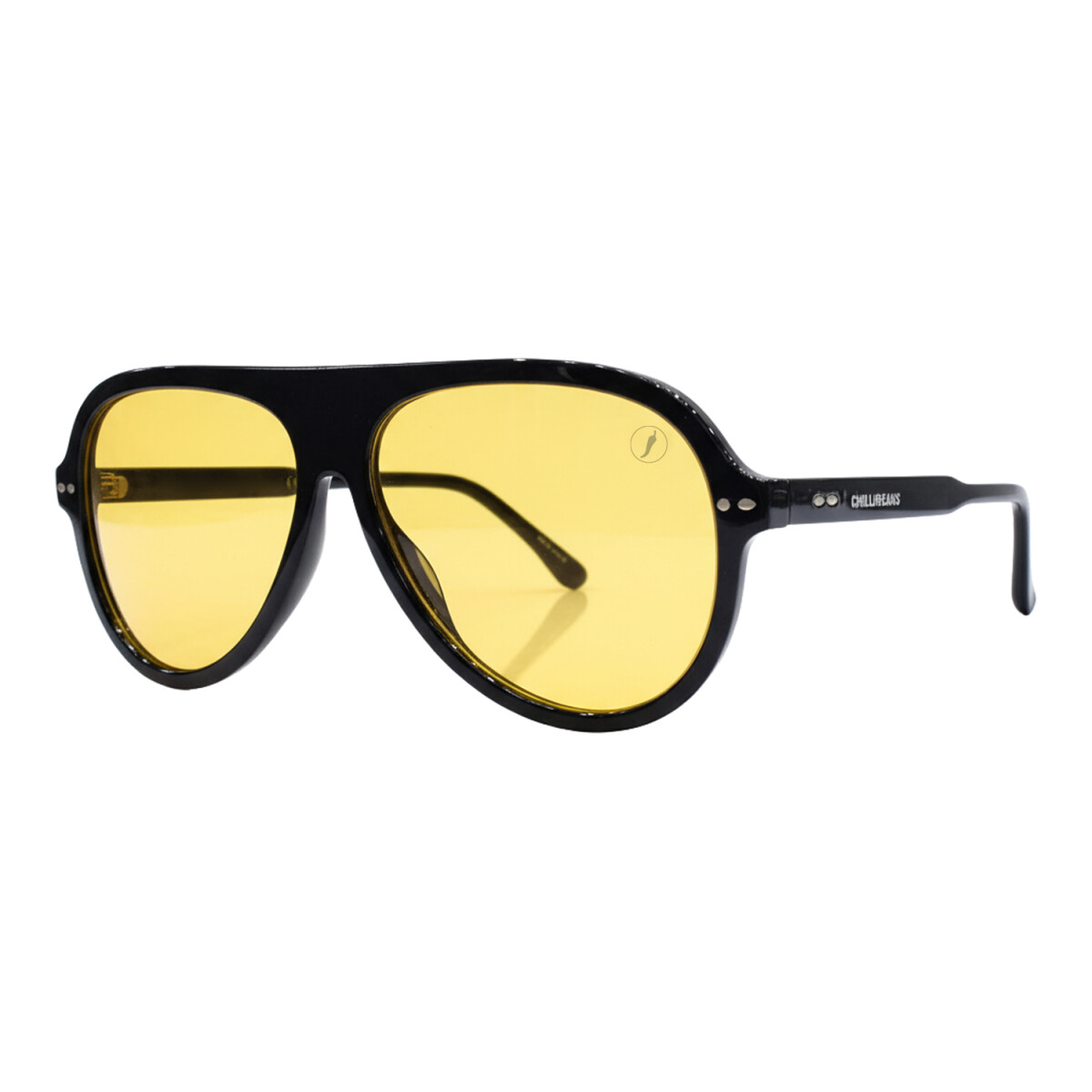 Lentes de Sol Chilli Beans Sena - Negro - Amarillo 