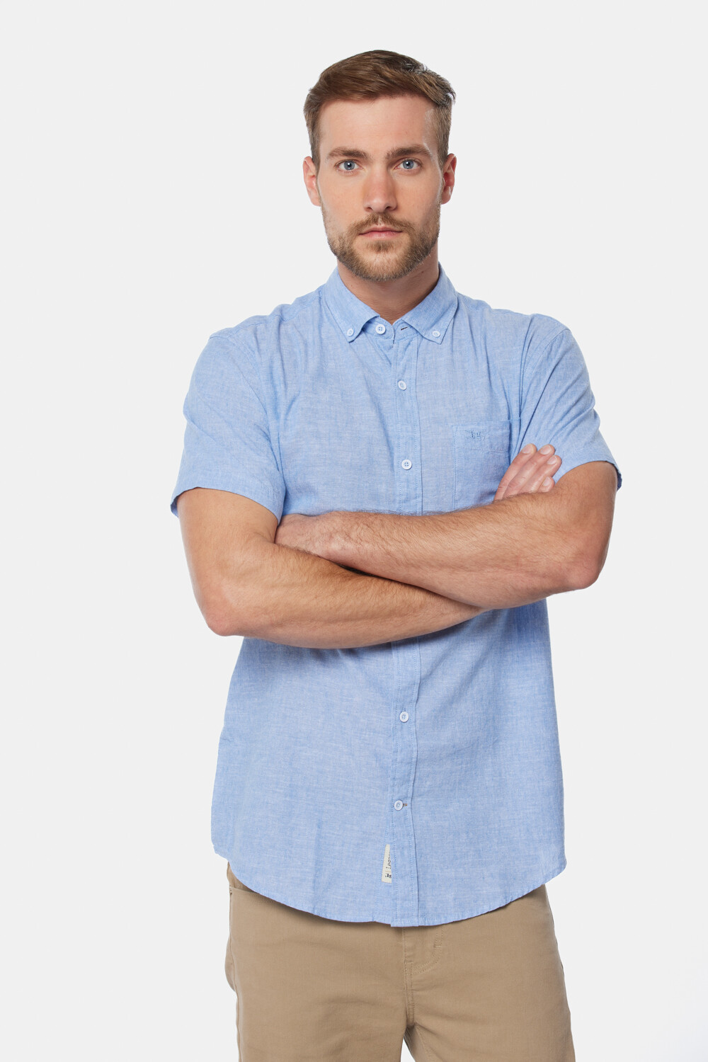 CAMISA DE LINO Azul