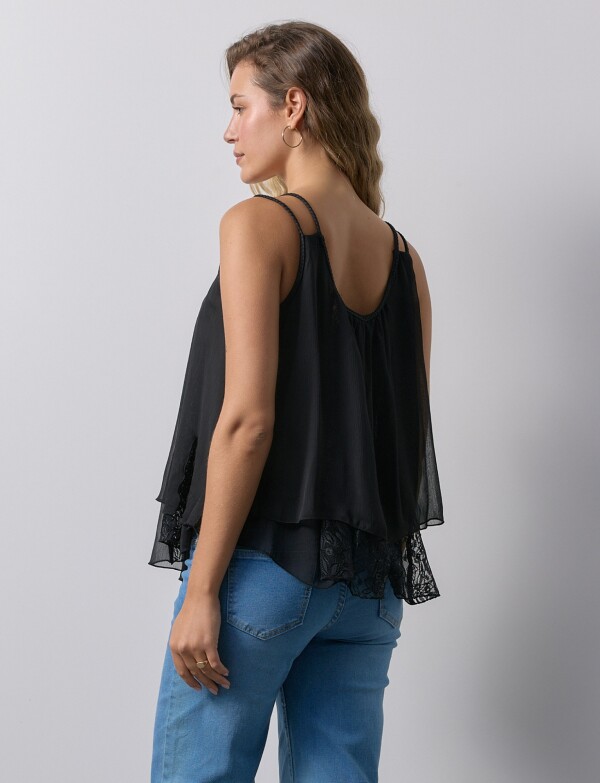 Blusa Gasa NEGRO