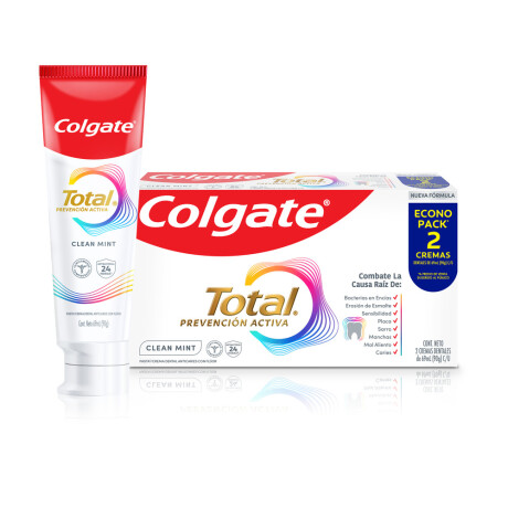 Pasta Dental Colgate Total Clean Mint 90G 2U Pasta Dental Colgate Total Clean Mint 90G 2U