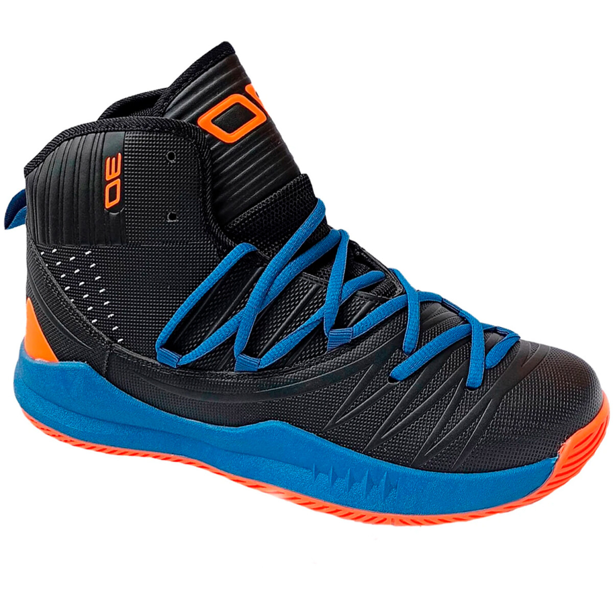 Calzado Deportivo De Basketball Adulto Championes - Negro-Azul 