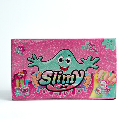 slime con brillantina en tubo Unica