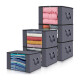 Set x2 organizador con cierre y visor en TNT GRIS