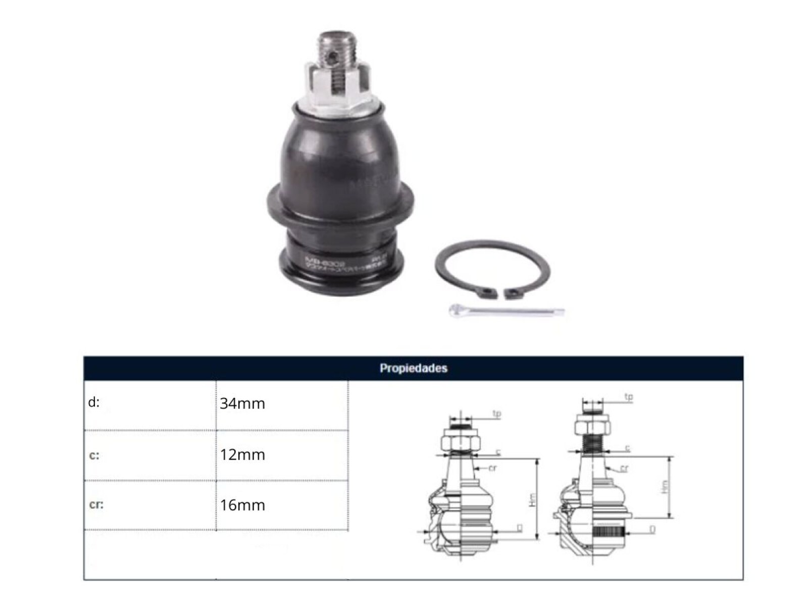 Rotula Honda Fit 04-13 Der/Izq 