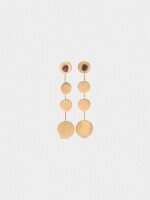 Pendientes Largos Con Piedras dorado