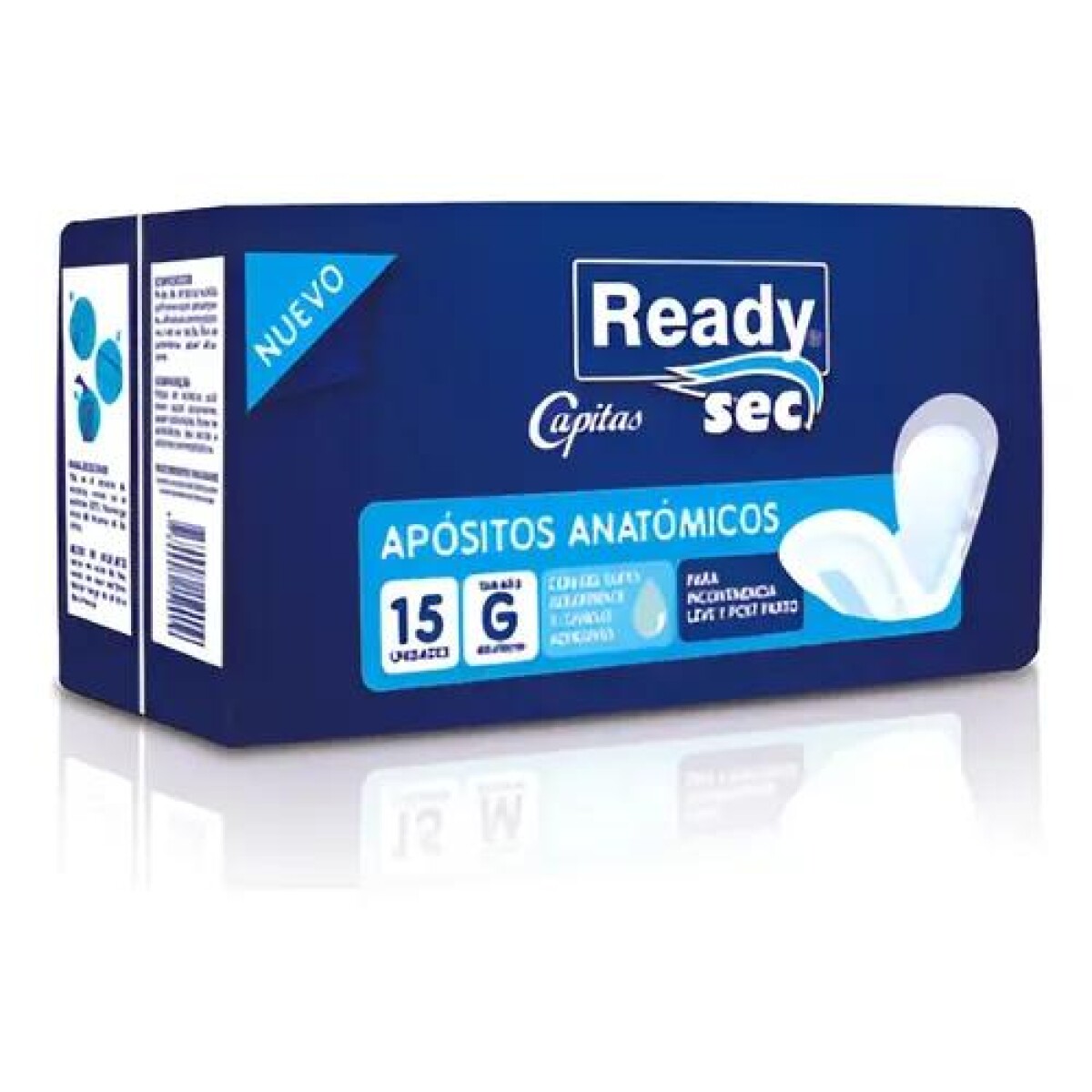 Apósitos Anatómicos Ready Sec Talle G 15 Unidades 