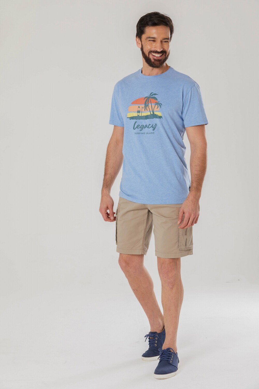 BERMUDA CARGO CON SPANDEX Beige
