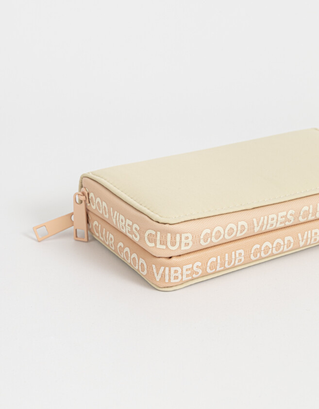 Ficheros Clasico Billeteras Fichero Doble Compartimiento - Blanco Crudo