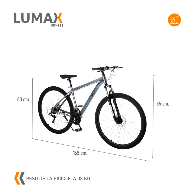 Bicicleta Montaña 26 Cuadro Aluminio Freno Disco 21 Cambios Gris